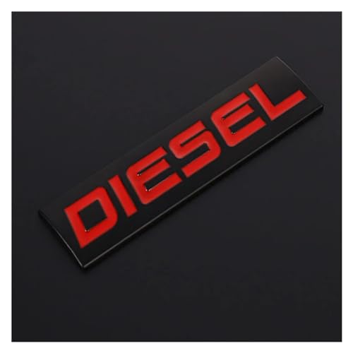 ZoiKom Autosticker Diesel Logo Embleem Badge 3D Metalen Autostickers Auto Styling (Color : Red Black Stickers)