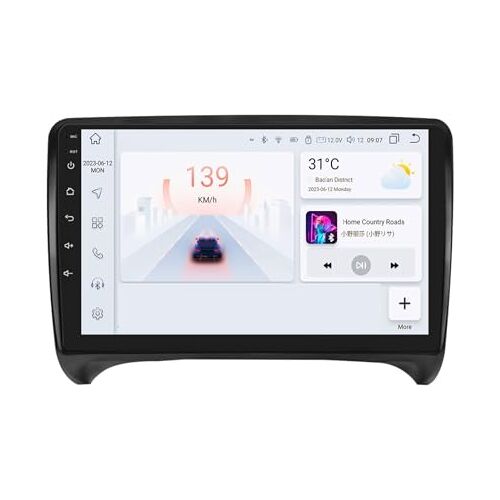 OSEAY Autoradio Fit for Audi TT MK2 8J 2006-2014 9 "GPS Navi Android 12 8-Core 8 + 128G Stereo Autoradio Speler DSP RDS DAB + OBD2 SWC Scherm (Size : S8 AHD CAMERA1)