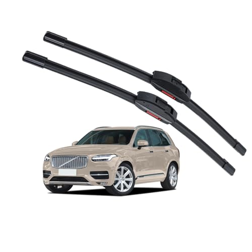 DOFFO Auto Ruitenwisser voor Volvo XC90 2004 24"+21",Voorruit Regen Borstels Autowisserblad Ruitenwisserbladen Ruitenwisser Achter Wisserbladen Auto Accessoires