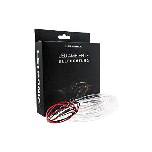 letronix LED-lichtstrip, sfeerverlichting, autosfeerverlichting, 12V 2 m, lichtgeleider (oranje)