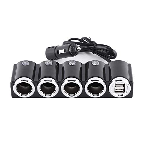 Nikou Sigarettenaansteker DC 12V / 24V USB 4-weg auto-sigarettenaansteker-splitter 4 bus sigarettenaansteker-adapter power adapter oplader populair