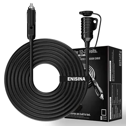 Enisina Auto Sigarettenaansteker Verlengsnoer DC 12 V/24 V 16AWG voor sigarettenaansteker aansluiting（3.6M）