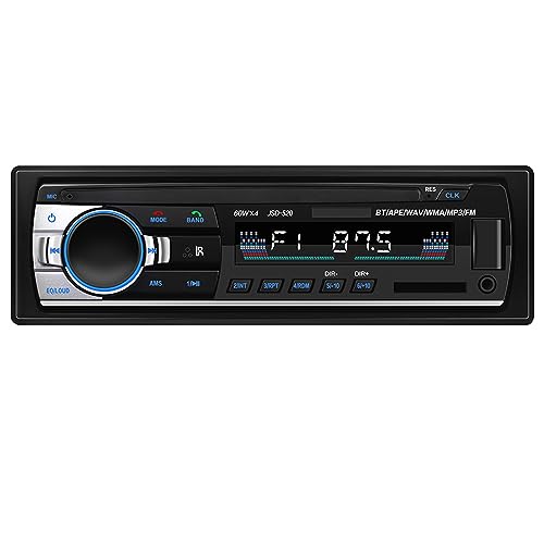 GOFORJUMP Autoradio, Bluetooth autoradio, 4 x 60 W autoradio, FM-radio, MP3-speler USB/SD/AUX, handsfree installatie