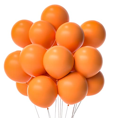 Janinus Oranje ballonnen feestballonnen 12 inch 50 stuks oranje Halloween ballonnen latex ballonnen verjaardag ballonnen voor feest