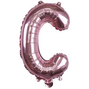 AERZETIX C55930 Opblaasbare ballon alfabet letter C 35 cm decoratief om neer te zetten en op te hangen Kleur roségoud van aluminium voor verjaardagsdecoratie bruiloftsfeest feest feest