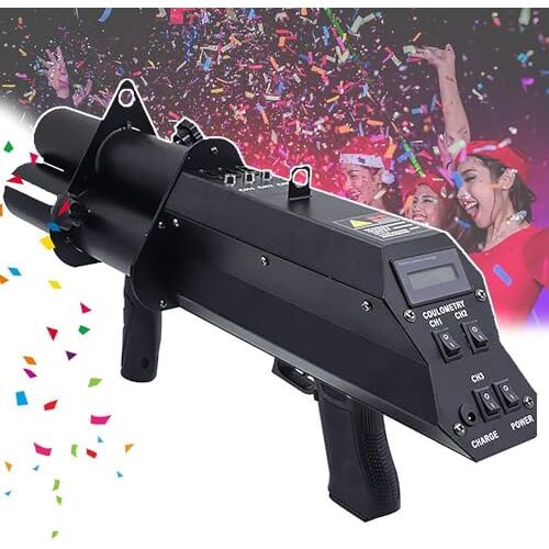 ELzEy Elektrisch Confetti Kanon, Elektrische Confetti Launcher, Oplaadbare Confetti Kanonnen Gun Handheld Confetti Spuitmachine