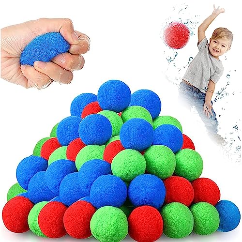 BBAMK 50 stuks softball waterbommen, waterbommen, kinderset, splash ballen, waterbommen, spatballen, trampoline, waterbal, voor watergevecht in de tuin, zwembad en trampoline zomer