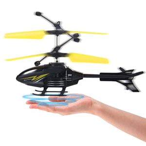 BSTCAR Vlieghelikopter, infrarood led vliegende heli speelgoed IR-sensor helikopter kinderen handbediening spel voor buiten (zonder afstandsbediening)