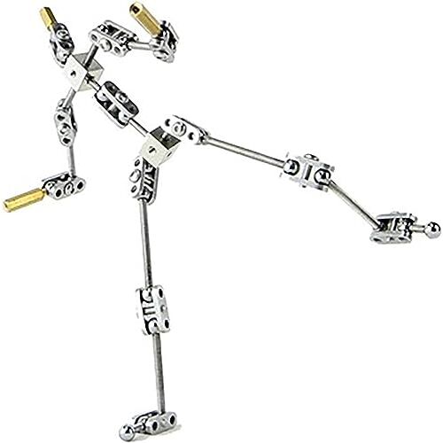 FAXIOAWA Roestvrijstalen filmische animatiepop, DIY Stop Motion Armature Kits, metalen poppenfiguur voor het creëren van karakterontwerp, eenvoudig te monteren (Grootte: 16cm)