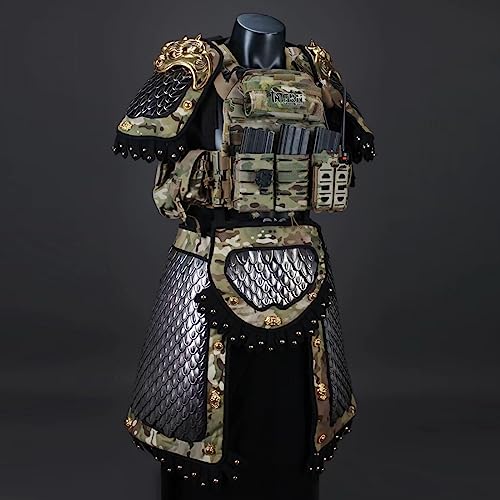 ECIS Tactische uitrusting, 6-in-1 schouderuitrusting, rok, kruisbescherming, uitrustingpak, militaire uitrusting (vest is niet inbegrepen)