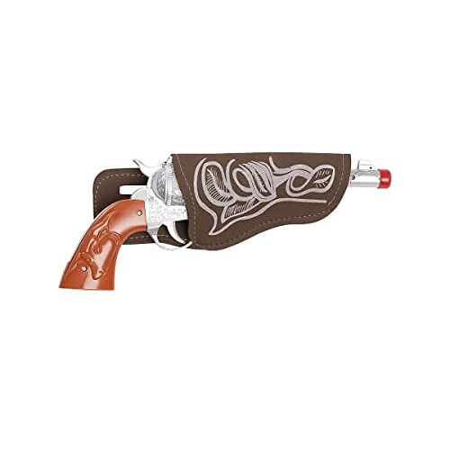 Funidelia Cowboy Pistool en Holster voor vrouwen en mannen Cowboys, Indianen, Western Accessorie voor Volwassenen, kostuum accesoires Bruin