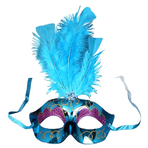 SCUDGOOD Maskerade masker bruiloft carnaval masker partij prestaties masker schoonheid kostuum dame masker veer Halloween masker veer masker half gezicht masker carnaval masker vrouwen Halloween