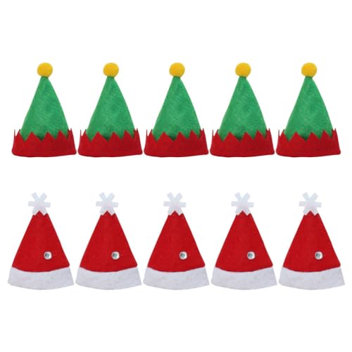 Theaque Mini Kerstman Hoeden Mini Kerst Hoed Xmas Lolly Hoed voor Ambachten