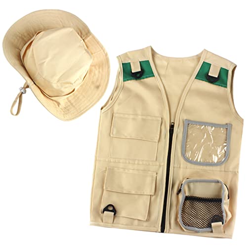 Oikabio Outdoor-avonturenset, vest en hoed voor kleine kinderen, comfortabel en duurzaam, rollenonderzoeker
