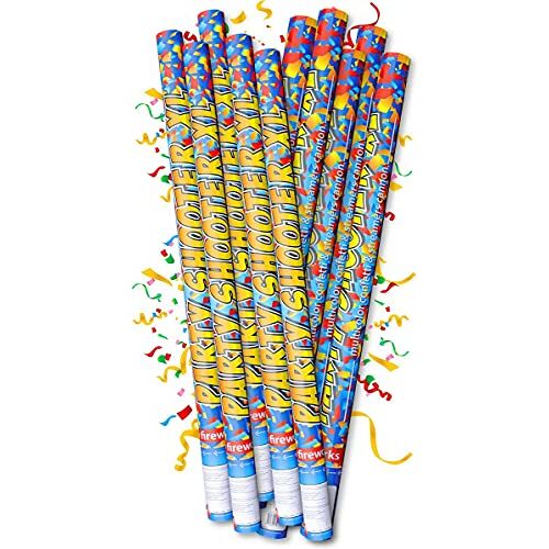 Combi Label 10 STUKS Party confetti shooters Partyshooter shooter 100 cm / 1 meter professioneel voorzien van CO2 patroon – party popper confetti kanon