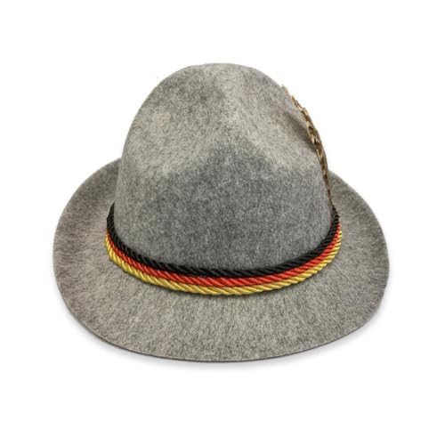 Yisawroy Vintage Oktoberfest Hoed Westerse Veer Decors Hoed Fedora Vilt Oktoberfest Jazzs Hoed Met Veren Decors Voor Volwassen Jazzs Hoed Effen Kleur Jazzs Hoed Festival Jazzs Hoed Jeugd Jazzs Hoeden