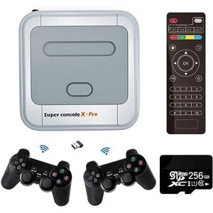 Astarama Super Console X Pro Retro gameconsole, mini-tv-videospel-speler met 128 GB kaart voor 4K TV-HDMI-uitgang, geïntegreerd in meer dan 41.000 games, 2 gamepads, ondersteuning wifi/LAN (256G)