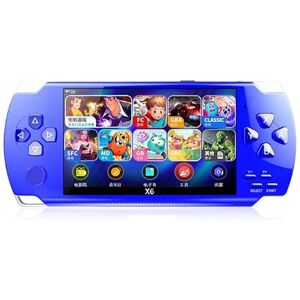 ZOOPIE Handheld Game Console, 4 inch 8GB Game Player Device Gebouwd in 1500 Games, Retro Video Game Console mp3/mp4/Ebook TV Out Games, Verjaardag Kerstcadeau for Kinderen Kinderen/244 ( Color : Blue )