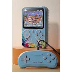 Ficwzw G5 Nostalgic Macaron Multi-Color Handheld Game Console, Mini Arcade, 500 Gaming High-Definition Scherm Opladen Handheld Apparaten (hemelsblauw)