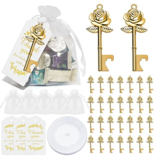 Ruuizksa 30 stuks sleutelflesopener, papieren kaart, bruiloft, decoratie, bruidsfeest, geschenken, bruiloft, souvenir, gastgeschenken voor gasten, C