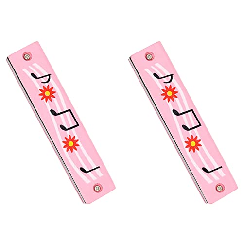 Balawin 2X Houten Harmonica voor Kinderen Muziekinstrumenten 16 Gaten Dubbele Rij Blow Cartoon Houtblazers Mond Harmonica Stijl