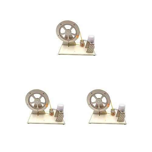 Adoorniequea 3 set DIY Houten Wetenschap Experiment Model Set Hand Generator voor Speelgoed Project, Stijl U