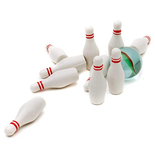 GOODS+GADGETS Mini Bowling Set Miniatuur Bowling spel met bal in het kantoor, pauzeruimte, etc. (bowling spel)