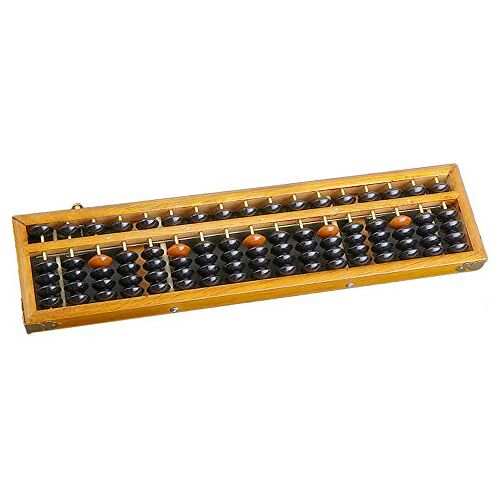 Fyore Abacus Chinese Vintage 17 Digit Abacus Houten Abacus Soroban Wiskunde Operatie Leren Tool voor Kinderen