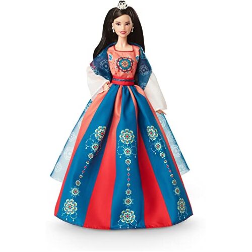 Barbie ​ Pop, Chinees Nieuwjaar verzamelaarscadeau,  Signature, verpakking om neer te zetten, traditionele hanfu jurk met Chinese prints, verzamelbaar HJX35