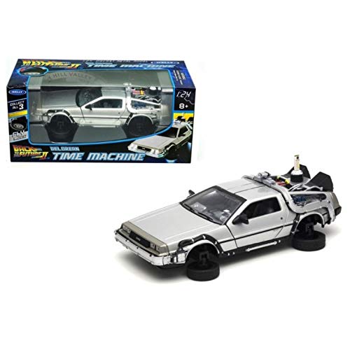 OPO 10 - Vliegende DELOREAN auto (met vliegende wielen) uit de film BACK TO THE FUTURE II schaal 1:24 (Ref: 02N-FV-GW)