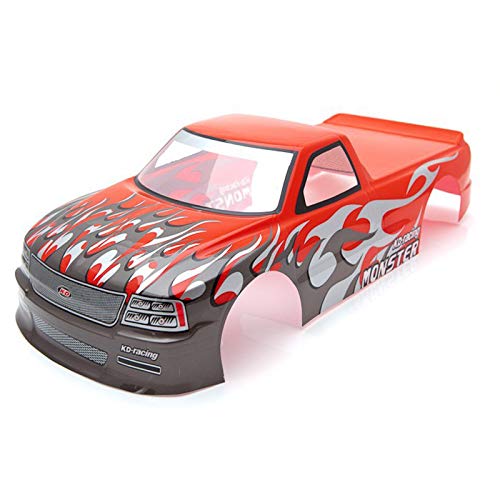 Vorfaove voor 1/10 RC Car T-10 carrosserielichaam, gelakt, PVC, 1/10 RC, 205 mm, asafstand, 255 mm, rood