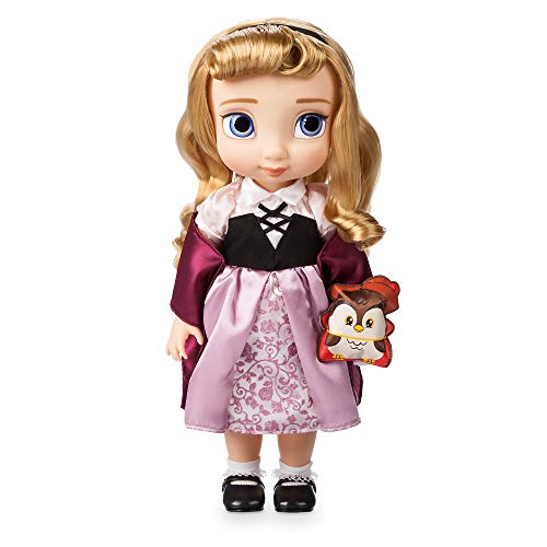 Disney officiële Aurora, pop uit animatiefilmcollectie, Doornroosje, 39 cm, met echt uitziend haar en outfit, prinsessenpop, geschikt voor 3 jaar en ouder