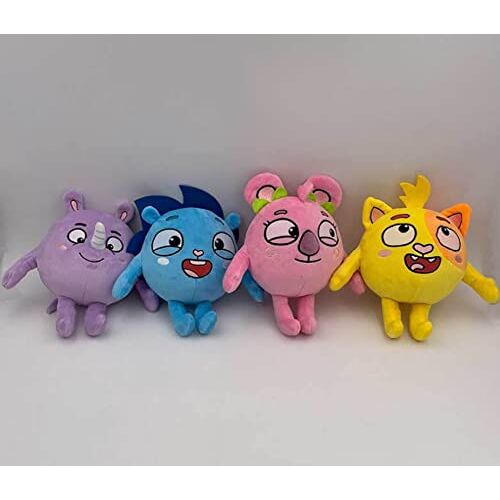 NYCK 4 Poppen Baby Zoo Kids Liedjes Pluche Speelgoed Kinderen Cartoon Animatie Egel Poppen 24cm