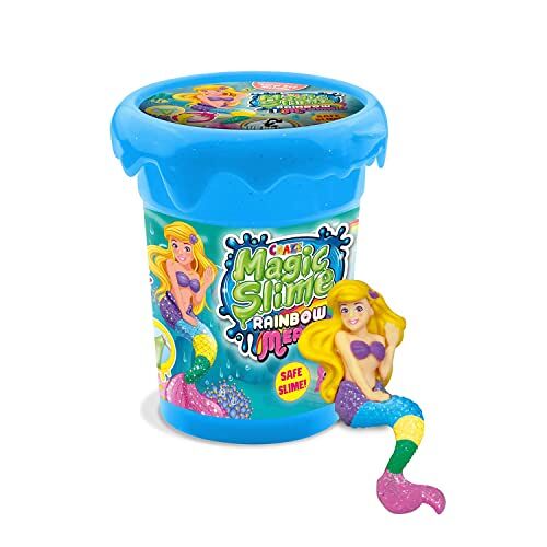 CRAZE Magic Slime Zeemeermin slijm voor kinderen, 110 ml blik met zeemeermin speelgoed, slijmset met verrassing, zonder resten