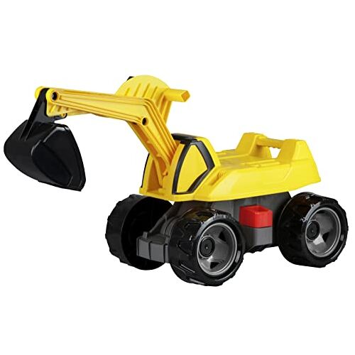 Lena 02144 GIGA Trucks zit-graafmachine Pro X, sterke reuzenzandgraafmachine ca. 68 cm, 360 graden graafmachine om op te zitten, bouwvoertuig met stalen assen en hoog draagvermogen, voor kinderen vanaf 3 jaar