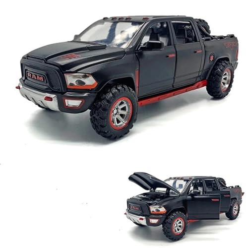 VIOLK 1:32 simulatielegering for Dodge Ram TRX pick-up speelgoedautomodel, geschikt for autocadeaus for kinderen, jongens (Color : Black)