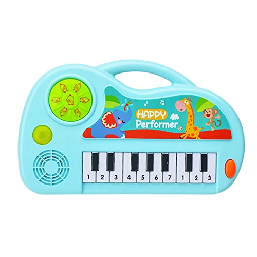 Macejczyk Kids Electronic Piano Keyboard 12 Keys Electronic Orgel Oefening Handvaardigheid Muziekinstrument voor Kind Blauw