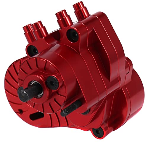 Olsixxuuk Metalen versnellingsbak Complete versnellingsbak met versnellingsbak voor Axial Capra 1.9 UTB AXI03004 1/10 RC Crawler Car Parts, Rood