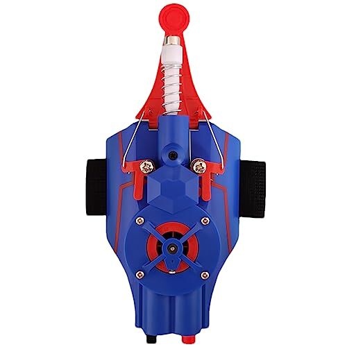 KSIEE Spinnenweb touw schietspel, [elektrische spoel] echte zijde spin touw shooter shooter shooter speelgoed handschoenen heren webshooter speelgoed (blauw)