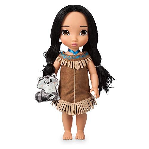 Disney officiële Pocahontas, pop uit animatiefilmcollectie, Pocahontas, 39 cm, met echt uitziend haar, outfit, collector's item, prinsessenpop geschikt voor 3 jaar en ouder