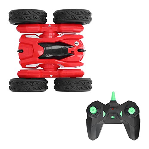 BROLEO RC Auto 2,4 GHz Dubbelzijdige Tuimelen Roterende RC Auto voor Binnen en Buiten Spelen (Rood)