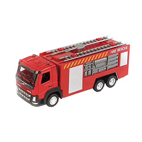 LINGJIONG Brandweerauto speelgoed mini legering pullback Fire Engine Toy Trucks interactief speelgoed startpagina speelset brandweer kennis educatief speelgoed voor kinderen