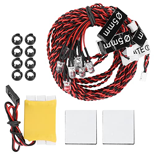 CHICIRIS RC Vliegtuig Led Light Kit, RC Flat Light Kit Flash RC LED Light Kit voor elektrische vliegtuigen voor helikopters