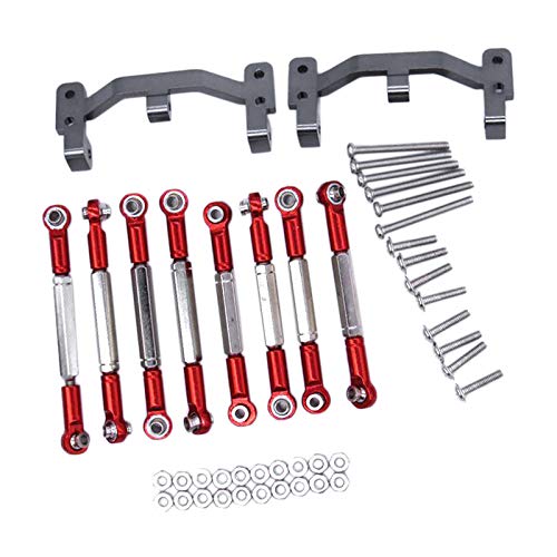 Voragrl Voor B1 B-1 B14 B-14 B24 B-24 C14 1/16 RC Auto Onderdelen Upgrade Metalen Trekstang Stuurstang Trekstang Servo Staaf Trekstang Base, Rood