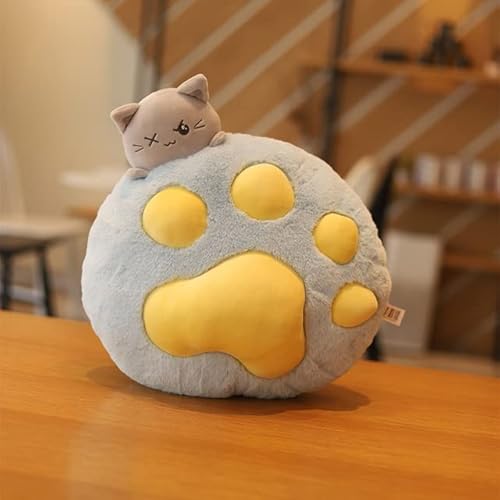 SaruEL Leuke kat poot kussens gevulde zitkussens voor stoel slaapbank decoratieve lichaam kussen decor home kawaii speelgoed kinderkamer decoratie 35cm b