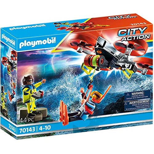 Playmobil 70143 City Action Redding op zee: reddingsduiker met reddingsdrone,Multi kleuren