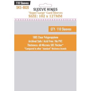 Sleeve Kings Super Large Card Sleeves 102mm X 127mm Pack of 110