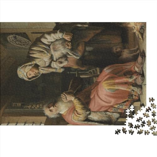 NEDLON Rembrandt Legpuzzels voor volwassenen, 1000 stukjes, hersenkraker spel, kunstcollectie, hersenkraker volwassenen, premium kwaliteit, houten puzzel, 1000 stuks