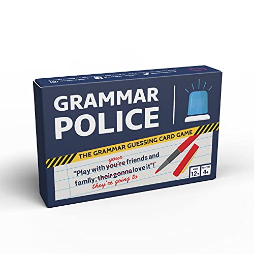 Bubblegum Stuff Grammatica-politiespel Correct The Bad Grammar Flash Card Game Leuk grammatica-detectivespel, geschikt voor familie, kinderen, tieners en volwassenen