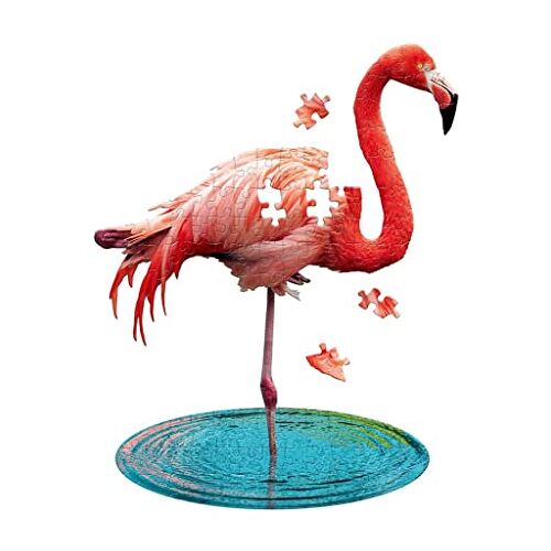 Madd Capp 884009 Shape Puzzle Junior Flamingo, contourpuzzel, 100 stukjes, voor kinderen en volwassenen, meerkleurig